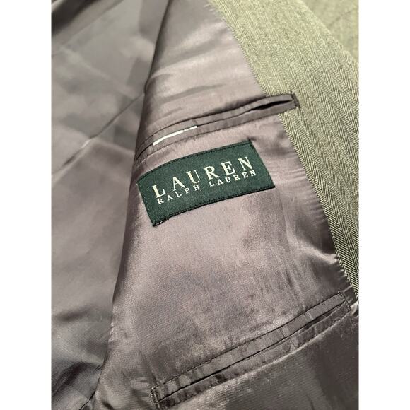 Ralph Lauren Mens Tweed Sport Coat 41 41R Plaid Jacket Blazer Wool Brown Tan - Picture 3 of 7